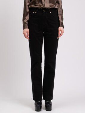 NWT JACQUEMUS Le Chouchou Le de Nimes High Rise Flare Bootcut Jeans 30 Black